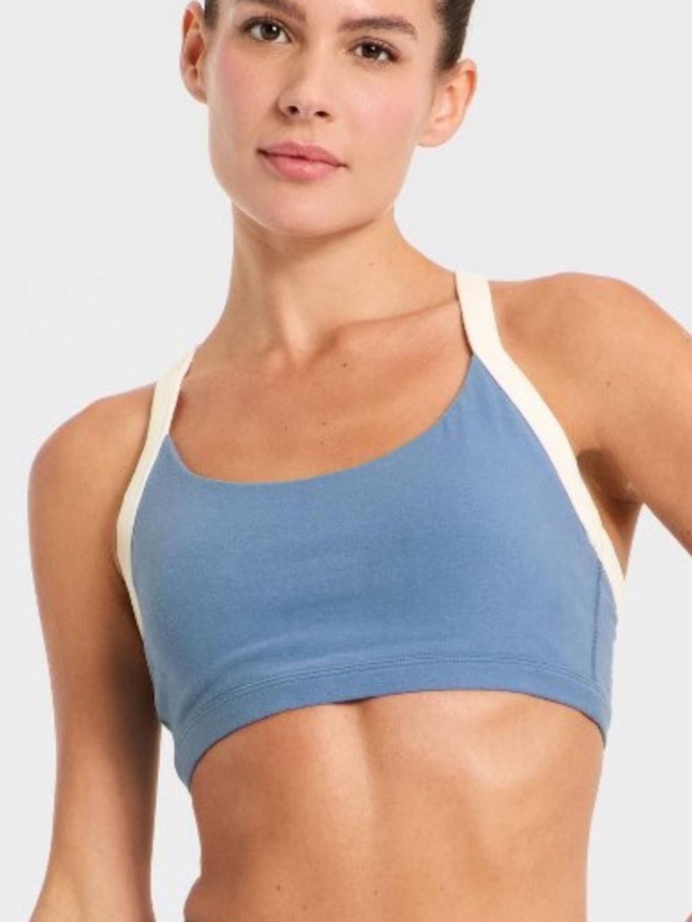 all in motion Women’s Steel Blue Cotton Balance Cotton Racerback Bra